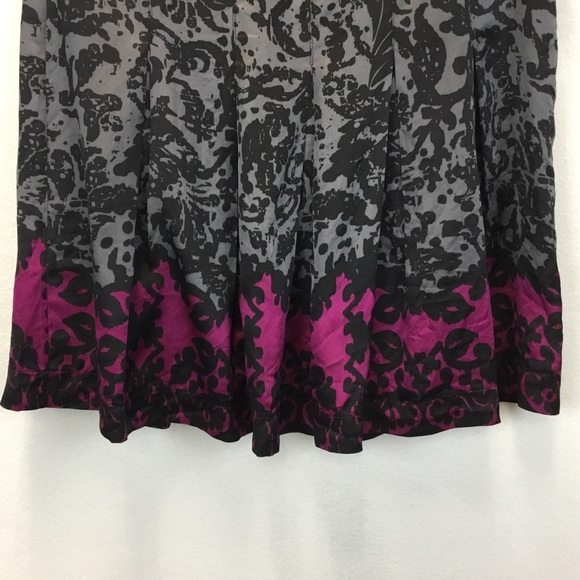 Marc Aurel Abstract Floral Print Silk Skirt - Picture 2 of 9